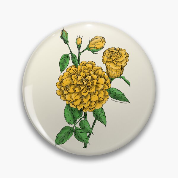 Item preview, Yellow Flat Rose Bloom Full 26-40 Petals In 3+ Rows designed and sold by Rachael Taylor.