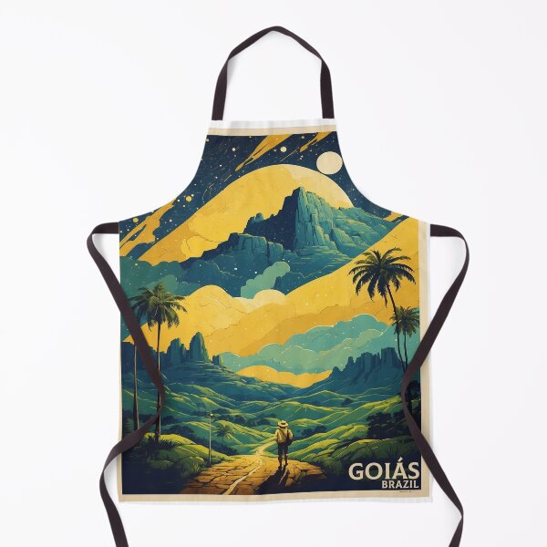 Item preview, Goias Brazil Starry Night and Moon Vintage Poster Tourism designed and sold by TravelersGems.