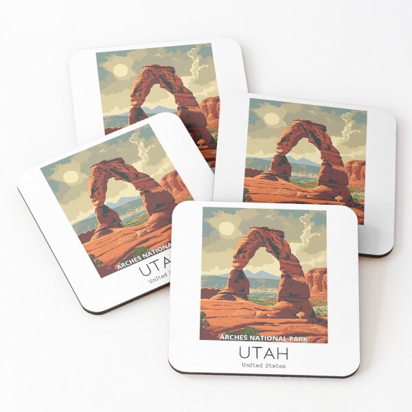 Item preview, A Vintage Travel Illustration of Arches National Park - Utah - US  designed and sold by GoodOldVintage.