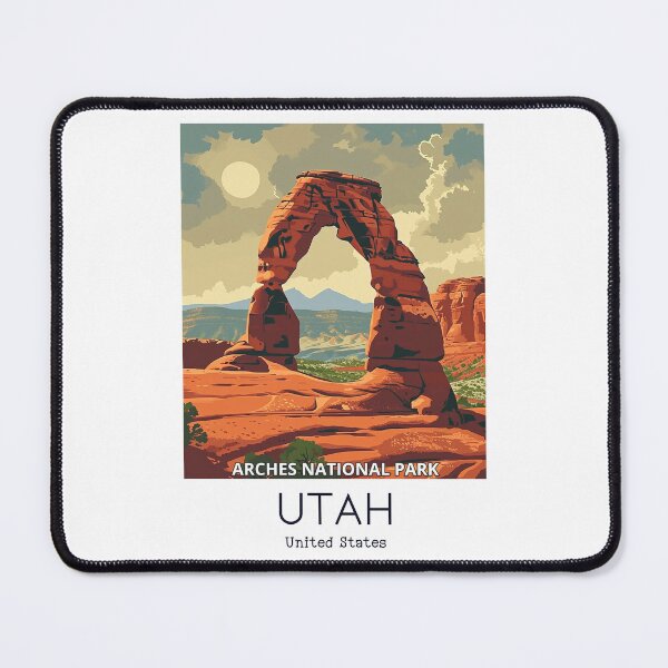 Item preview, A Vintage Travel Illustration of Arches National Park - Utah - US  designed and sold by GoodOldVintage.
