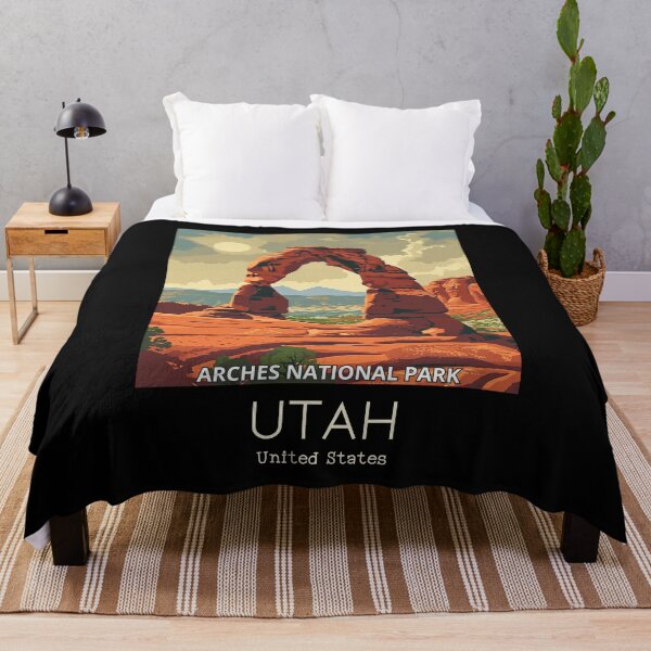 Aperçu de l'œuvre Une illustration de voyage vintage du parc national des Arches - Utah - États-Unis créée et vendue par GoodOldVintage.