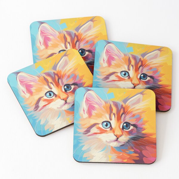 Item preview, Vibrant Kitty Cat designed and sold by LivingArtClips.