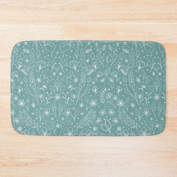 Item preview, Teal floral pattern designed and sold by Aakanksha97.