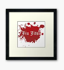 Jiu Jitsu - Blood Splatter in Old English Framed Print