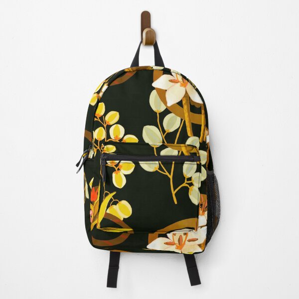 Item preview, Pastel flowers and geometrical shapes on a black background. designed and sold by Meteryards.