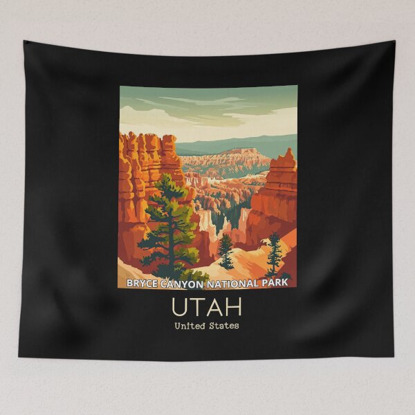 Item preview, A Vintage Travel Illustration of Bryce Canyon National Park - Utah - US  designed and sold by GoodOldVintage.