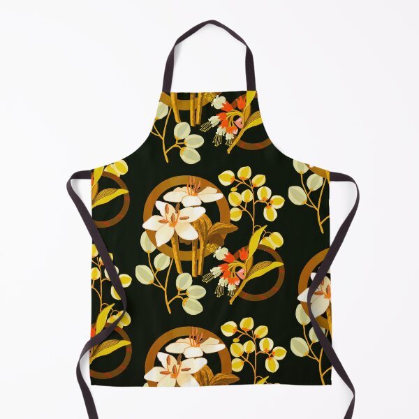 Item preview, Pastel flowers and geometrical shapes on a black background. designed and sold by Meteryards.