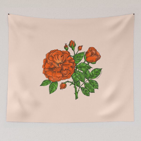 Item preview, Orange Flat Rose Bloom Very Full 40+ Petals In 3+ Rows designed and sold by Rachael Taylor.