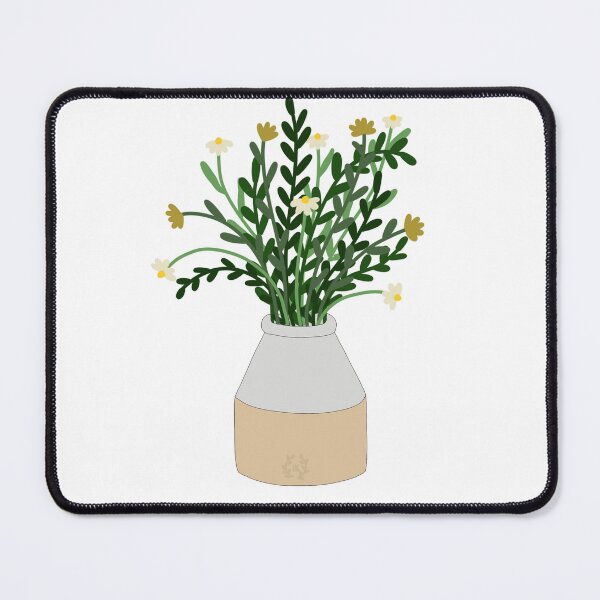 Item preview, Yellow Flowers Stoneware Vase designed and sold by catabethh.