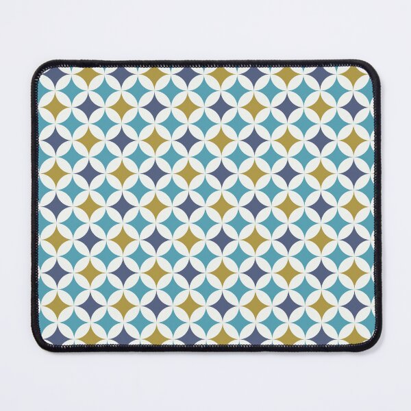 Item preview, Circular Geometric Pattern in Blue and Yellow designed and sold by Harmonish.