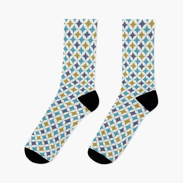 Item preview, Circular Geometric Pattern in Blue and Yellow designed and sold by Harmonish.