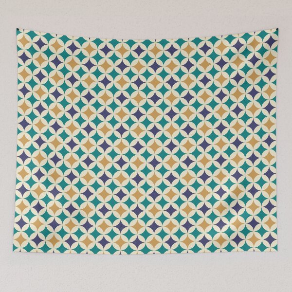 Item preview, Circular Geometric Pattern in Yellow, Green and Blue designed and sold by Harmonish.