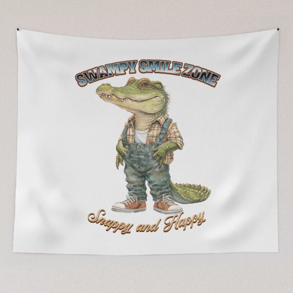 Item preview, Swampy smile zone  - Alligators & crcodiles - Crocodiles of the world - Swamp monsters - Everglades national park - Florida crocodiles designed and sold by JansenGS.