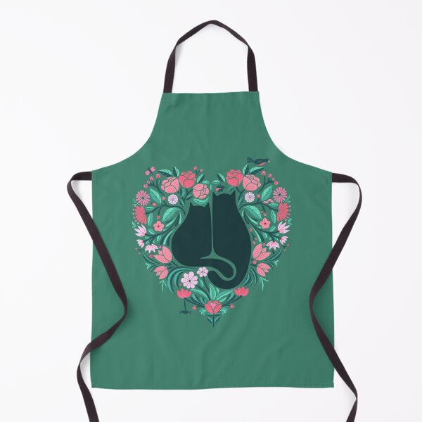 Item preview, I Heart Cats and Flowers (Green Version) designed and sold by littleclyde.
