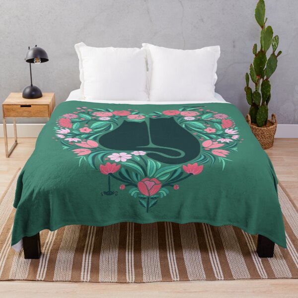 Item preview, I Heart Cats and Flowers (Green Version) designed and sold by littleclyde.