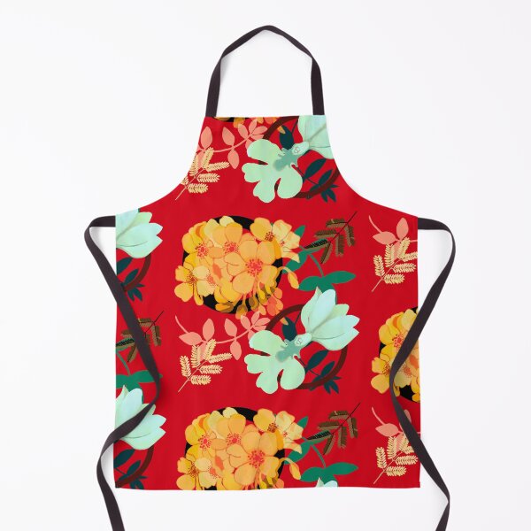 Item preview, Blooming hydrangeas on a red background. designed and sold by Meteryards.