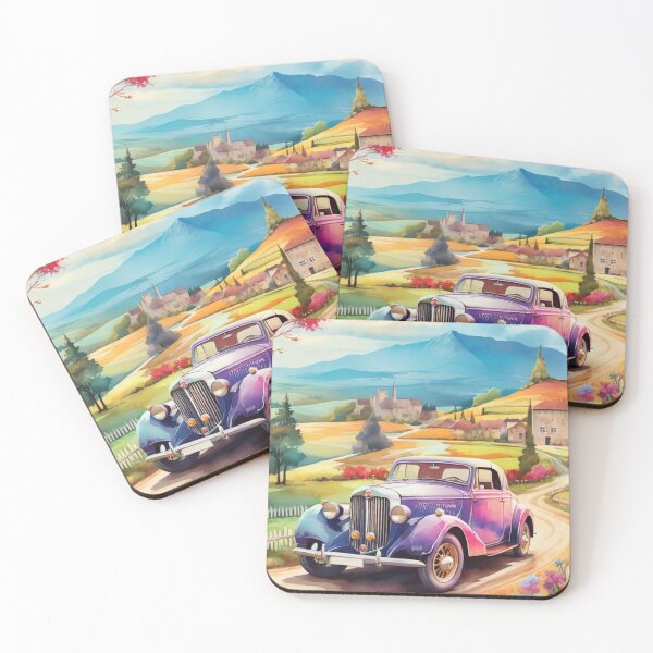 Item preview, Vintage Car Road Trip in Quaint Towns designed and sold by HendAhabib.