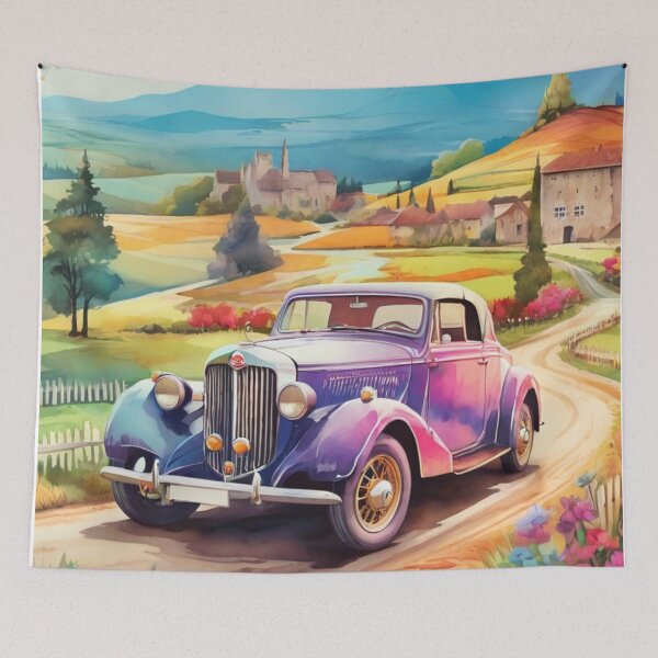 Item preview, Vintage Car Road Trip in Quaint Towns designed and sold by HendAhabib.