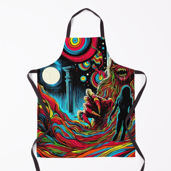 Item preview, Trippy Psychedelic Cosmic Monster Encounter designed and sold by AIPixelMaster.