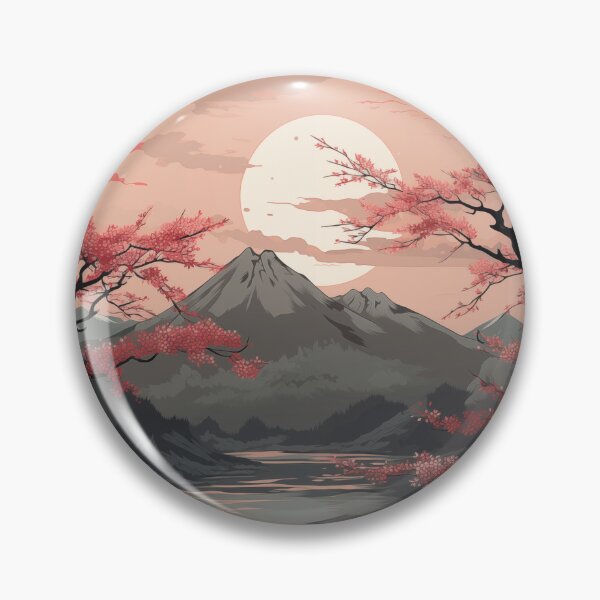 Item preview, Cherry Blossom Landscape designed and sold by LivingArtClips.