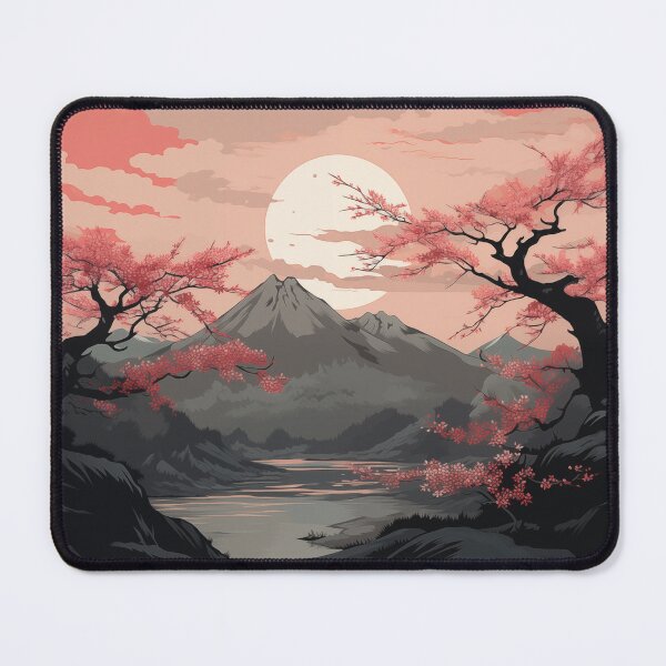 Item preview, Cherry Blossom Landscape designed and sold by LivingArtClips.