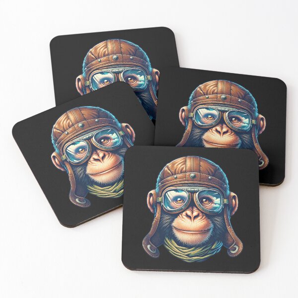 Item preview, Flying Ace Chimp: Timeless Sky Captain Portrait designed and sold by artwaves.