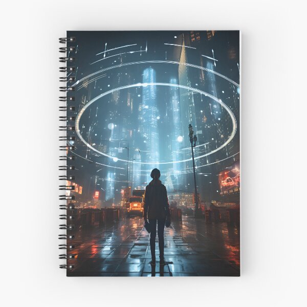 Item preview, Man stand on a bustling road, surrounded by the luminous spectacle holographic displays designed and sold by oilidesing.