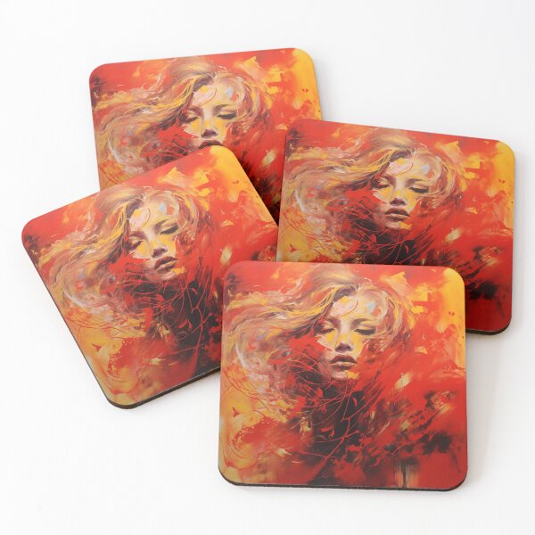 Item preview, Woman of Flames designed and sold by LivingArtClips.