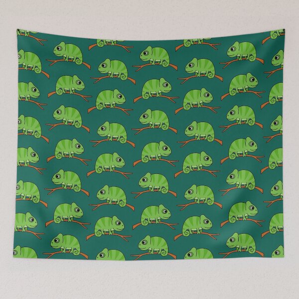 Item preview, Lindo camaleón en verde oscuro designed and sold by littlearrow.