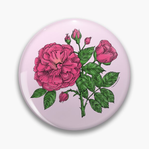 Item preview, Mid Pink Flat Rose Bloom Very Full 40+ Petals In 3+ Rows designed and sold by Rachael Taylor.