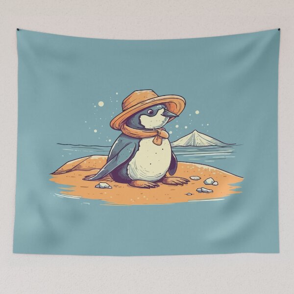 Item preview, Cute Penguin Chilling on the Beach designed and sold by Amir Faysal.