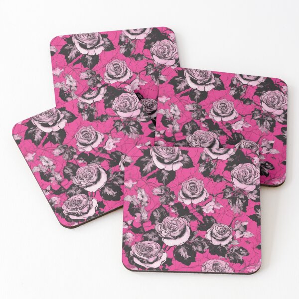 Artikelvorschau, Gothic Pink und schwarze Rosen lieben. entworfen und verkauft von madhatdesigns.