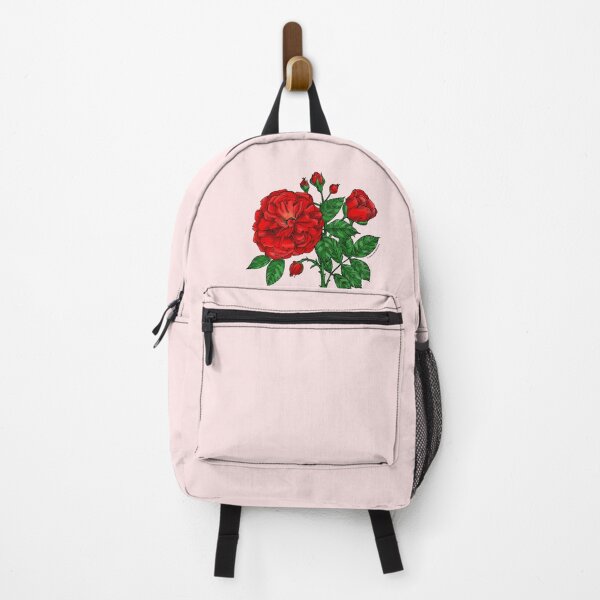Item preview, Bright Red Flat Rose Bloom Very Full 40+ Petals In 3+ Rows designed and sold by Rachael Taylor.