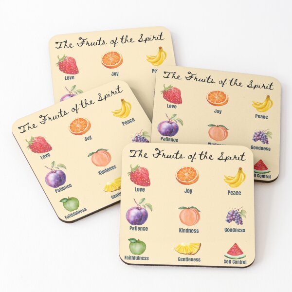 Item preview, Pink Fruits of the Spirit Poster Chart for Kids Bedroom or Nursery designed and sold by FreedByJesus.