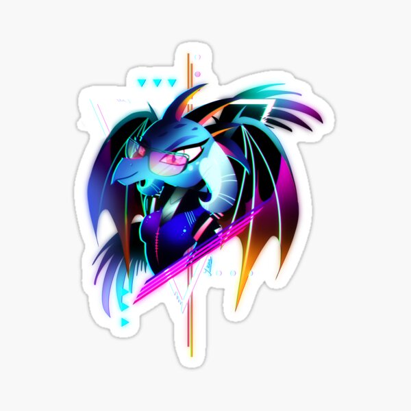 Item preview, Synthwave Dragon Lord Ember designed and sold by Ilona Iske.