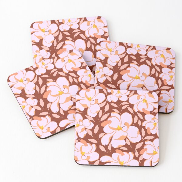 Item preview, Florals of magnolias on chocolate brown background. designed and sold by Meteryards.