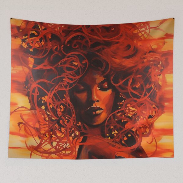 Item preview, Woman of Flames designed and sold by LivingArtClips.