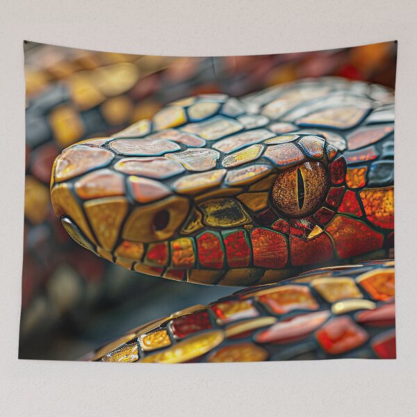 Item preview, Vermillion Mosaic Snake   designed and sold by OccultDreams.