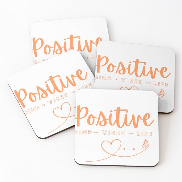 Item preview, Positive Mind Positive Vibes Positive Life,Motivational Quote designed and sold by Design 91maji.