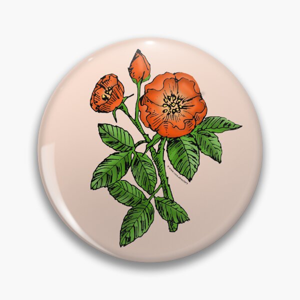 Item preview, Orange Globular Rose Bloom Single 1-7 Petals Almost Flat designed and sold by Rachael Taylor.