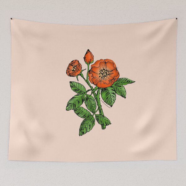 Item preview, Orange Globular Rose Bloom Single 1-7 Petals Almost Flat designed and sold by Rachael Taylor.