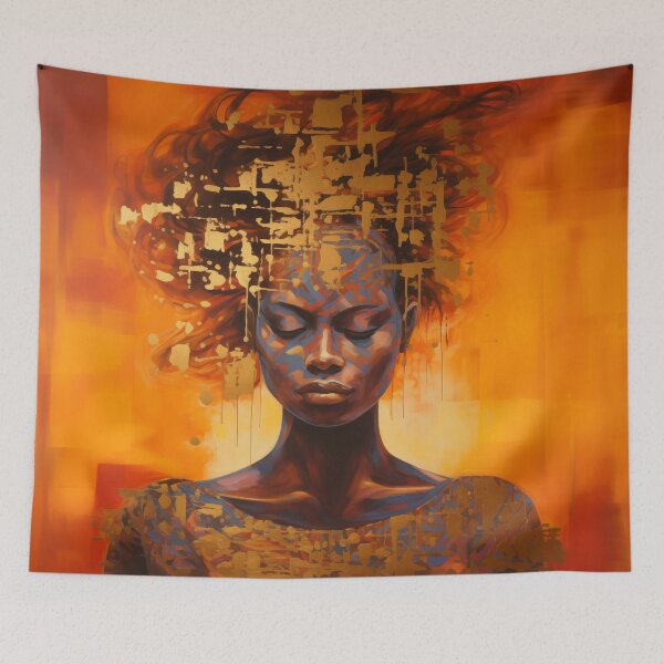 Item preview, Woman of Flames designed and sold by LivingArtClips.
