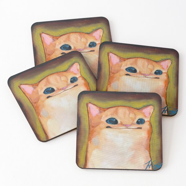 Item preview, Handsome Orange Pop Cat Oil Painting designed and sold by Art-By-Hanah.