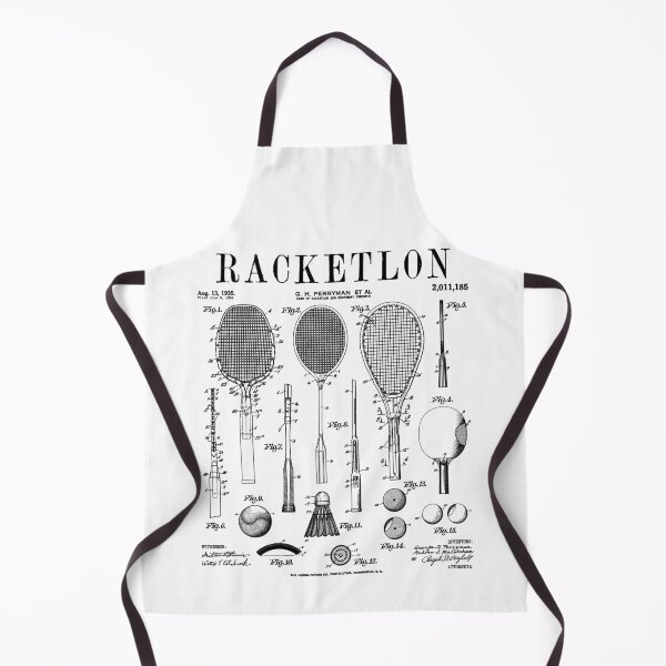 Item preview, Racketlon Player Racket Sports Funny Vintage Patent Print designed and sold by GrandeDuc.