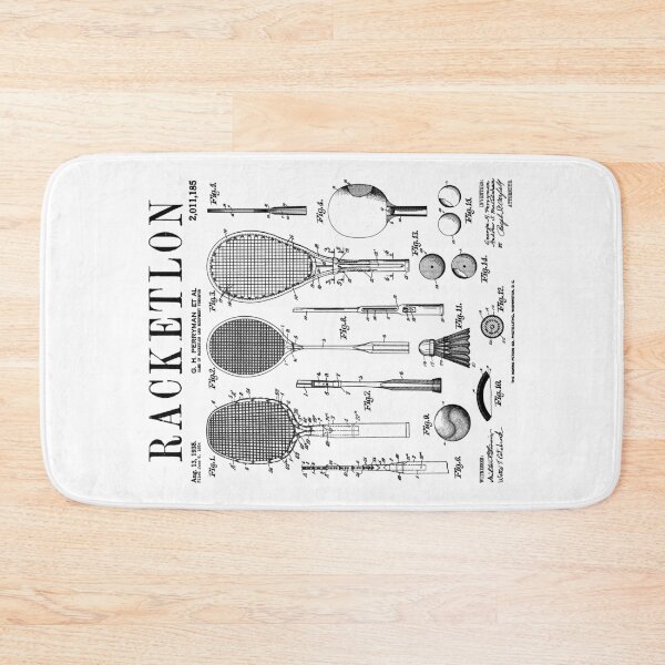 Item preview, Racketlon Player Racket Sports Funny Vintage Patent Print designed and sold by GrandeDuc.
