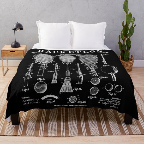 Item preview, Racketlon Player Racket Sports Funny Vintage Patent Print designed and sold by GrandeDuc.