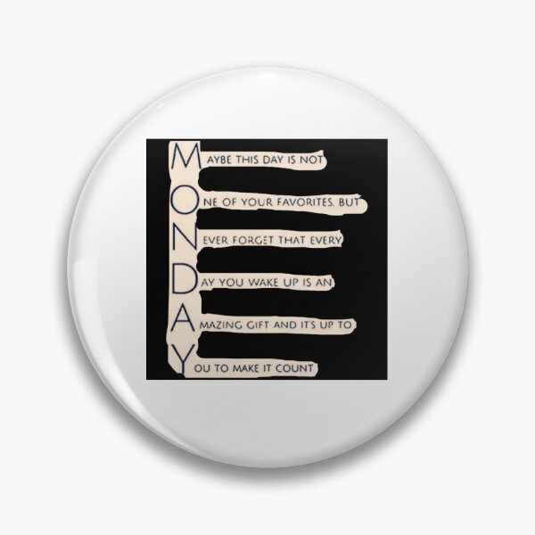 Item preview, Monday. designed and sold by Dawud Manzoor.