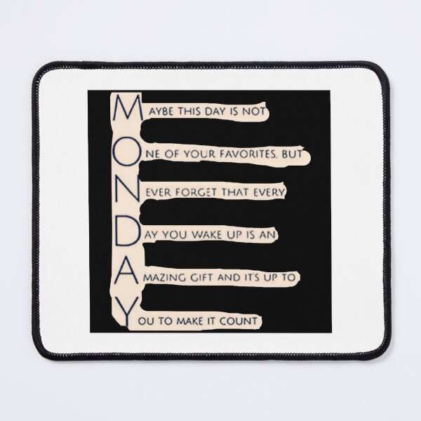 Item preview, Monday. designed and sold by Dawud Manzoor.