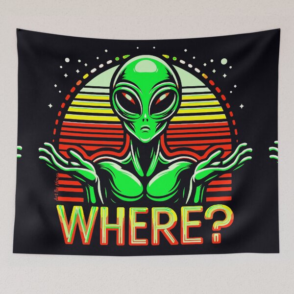 Item preview, Art By Minga Where? Green Alien Design designed and sold by Artbyminga.