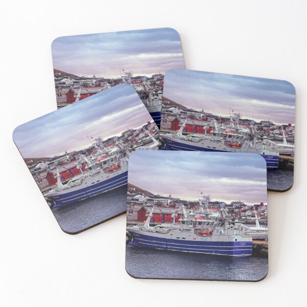 Item preview, The Knut Olav Svolvaer  mooring in Honningsvag Norway designed and sold by RosRidleyPhoto.